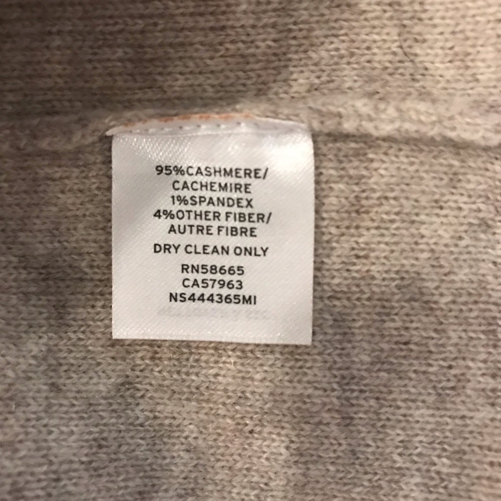 NEW!NORDSTROM SIGNATURE Long Sleeve 95% Cashmere Sweater Dress Tan SZ L - Picture 10 of 14